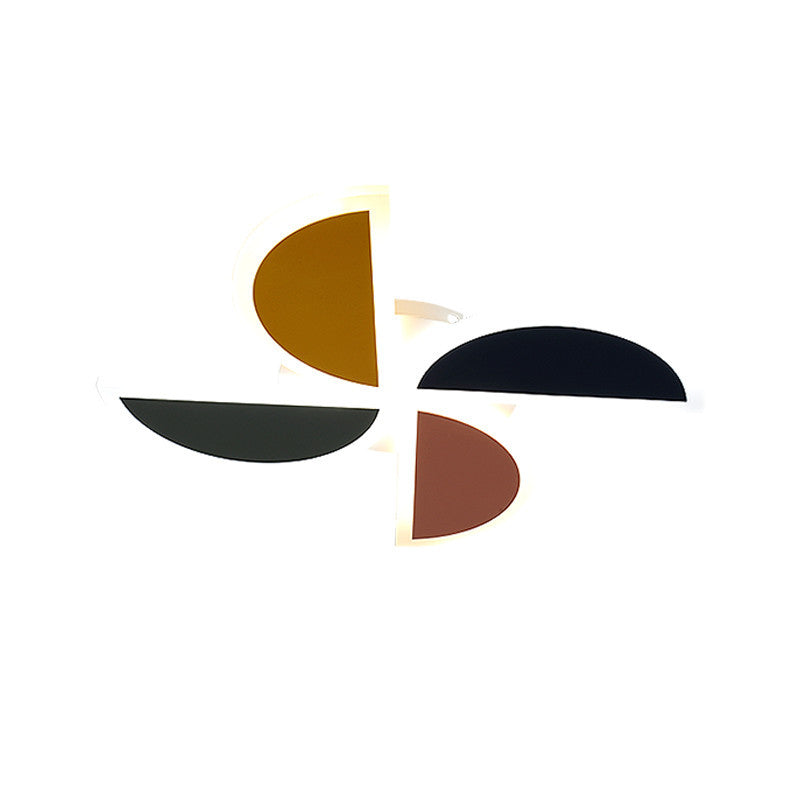 Windmill Metal Ceiling Light Fixture Nordic Style LED Multi-Color Ceiling Mounted Light