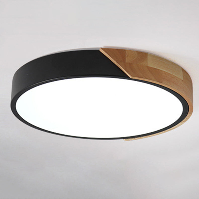 Round Flush Mount Light 1 Light Acrylic Modern Macaron Flush Mount Spotlight for Bedroom