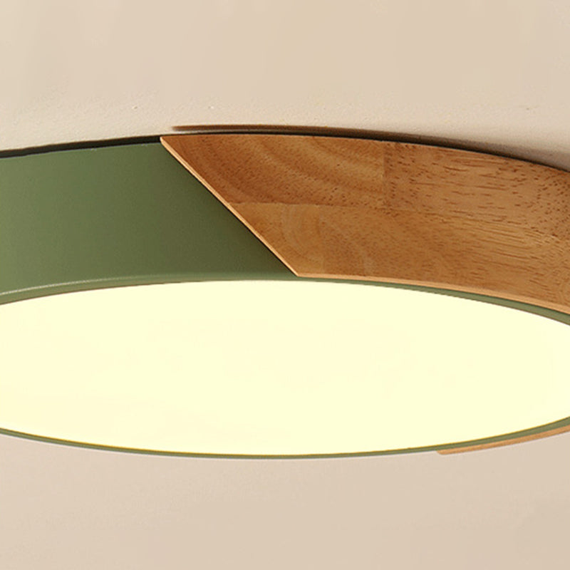 Round Flush Mount Light 1 Light Acrylic Modern Macaron Flush Mount Spotlight for Bedroom