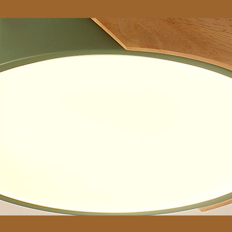 Round Flush Mount Light 1 Light Acrylic Modern Macaron Flush Mount Spotlight for Bedroom