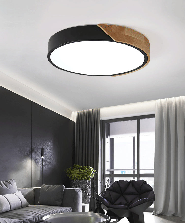 Round Flush Mount Light 1 Light Acrylic Modern Macaron Flush Mount Spotlight for Bedroom