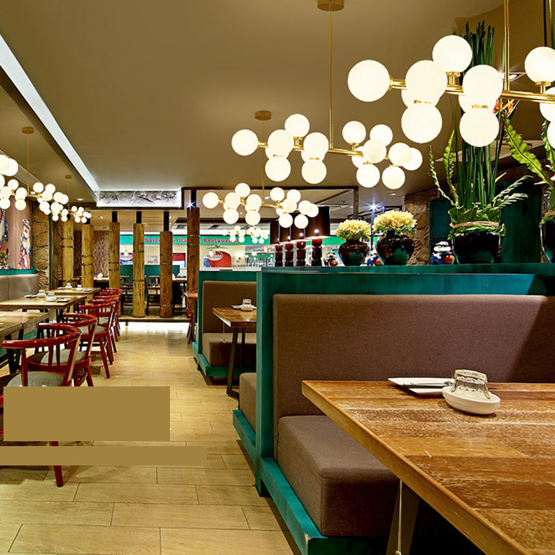 Molécula Dinning Room Illumining Defecture Glass Nordic Island Chandelier Light in White