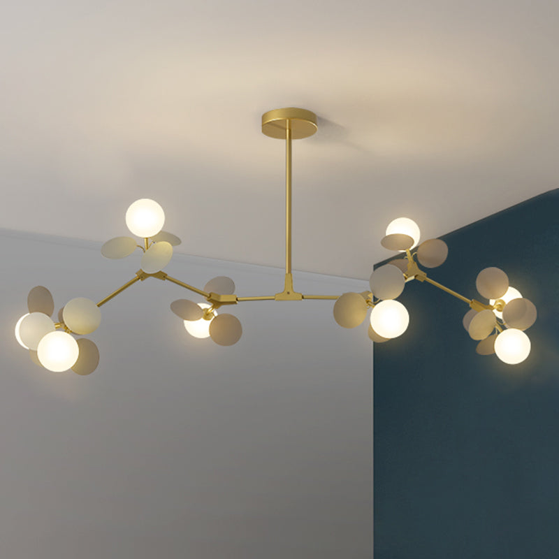 Bubbly Island Chandelier Light Minimalist Glass Island Light para dormitorio