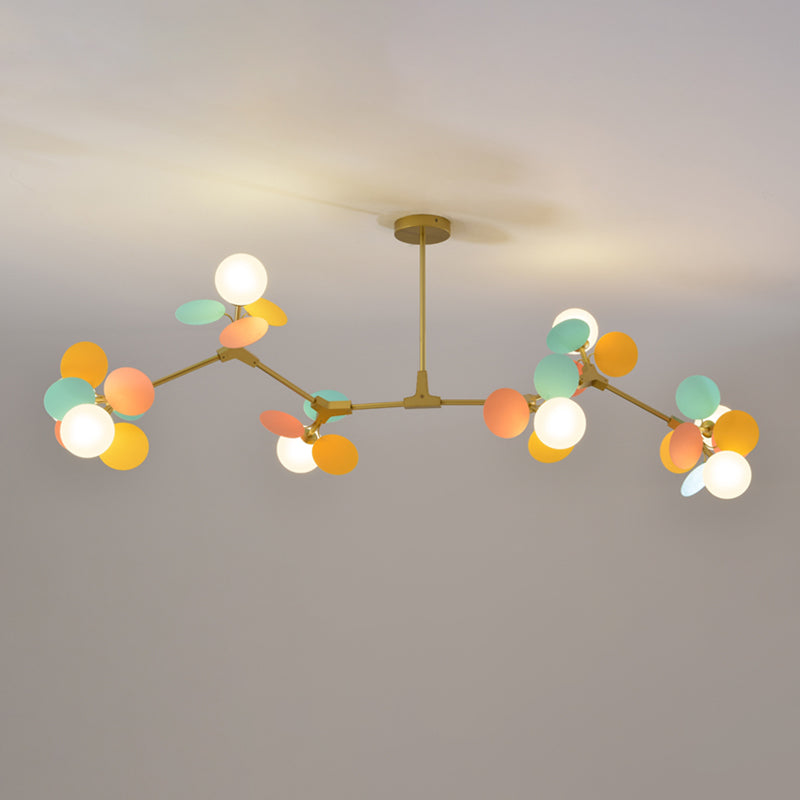 Bubbly Island Chandelier Light Minimalist Glass Island Light para dormitorio