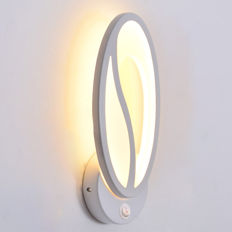 Amplia de la pared LED blanca acrílica en la lámpara de pared geométrica de hierro forjado de estilo conciso moderno para espacios interiores