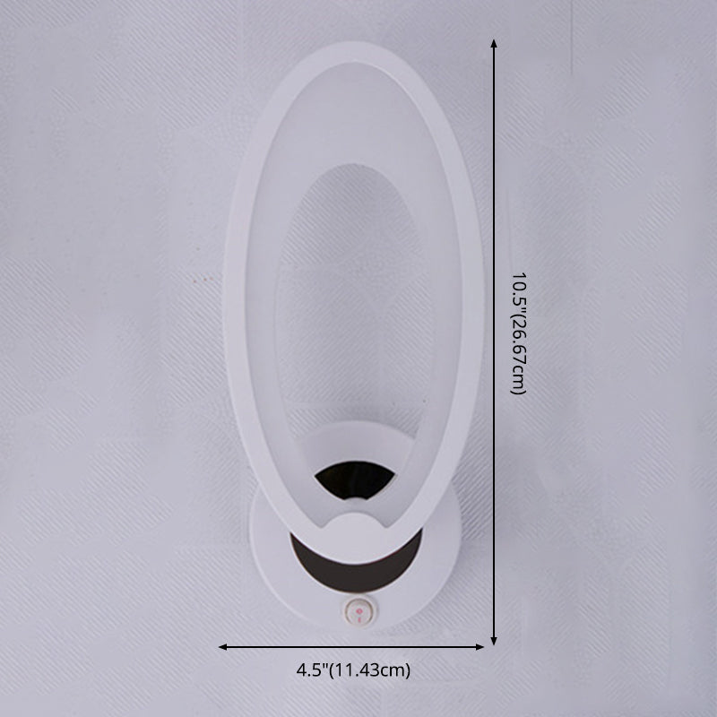 Amplia de la pared LED blanca acrílica en la lámpara de pared geométrica de hierro forjado de estilo conciso moderno para espacios interiores