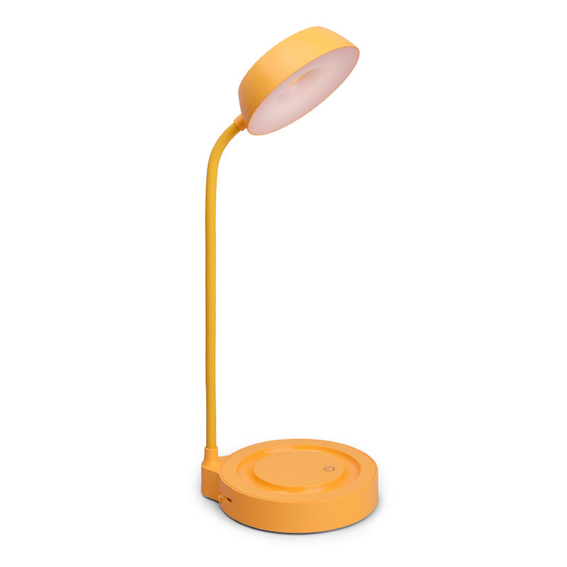 Macaron LED Table Lamp Flexible Gooseneck Nightstand Light with Plastic Shade