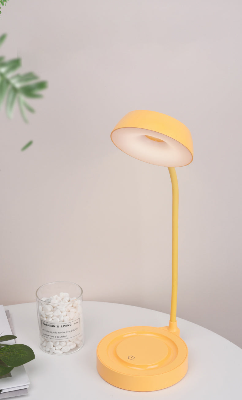 Macaron LED Table Lamp Flexible Gooseneck Nightstand Light with Plastic Shade