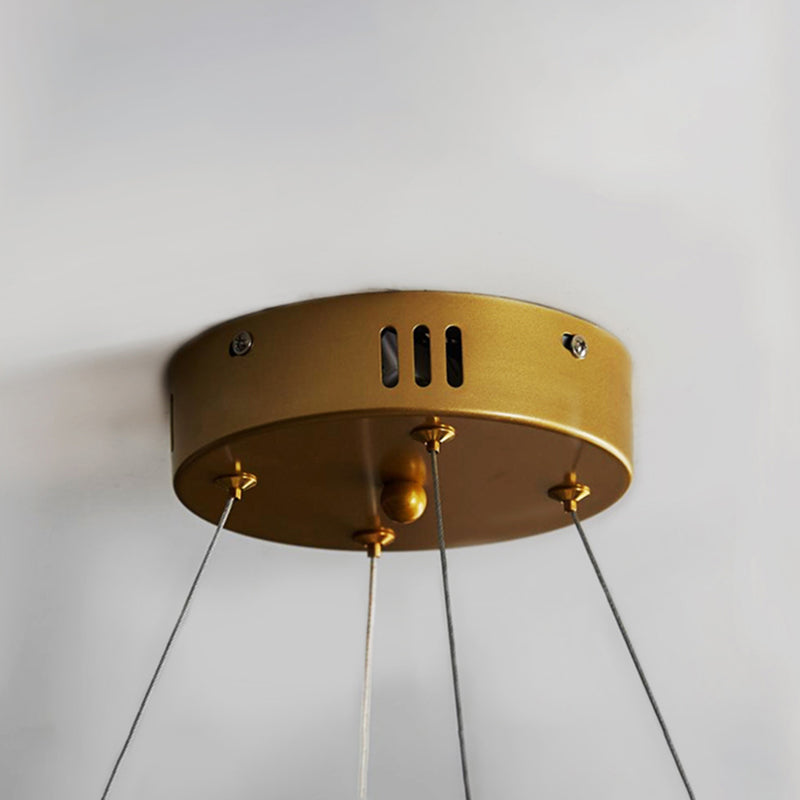 New Modern Gold Tiered Chandelier Light Fixtures Crystal LED Hanging Lamp for Living Room