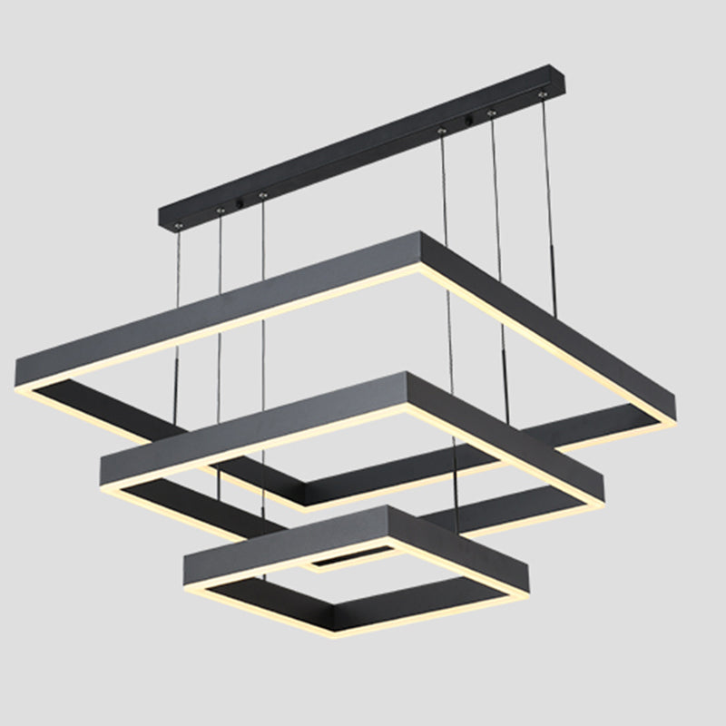 New Modern Metal LED Hanging Lamp Kit Three-tier Pendant Lighting Fixtures for Living Room