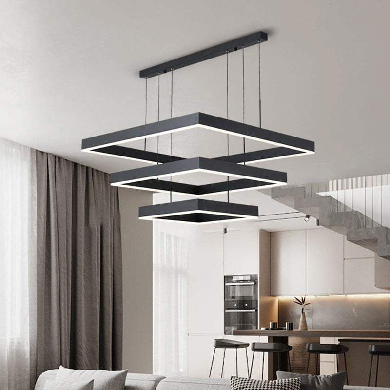 New Modern Metal LED Hanging Lamp Kit Three-tier Pendant Lighting Fixtures for Living Room