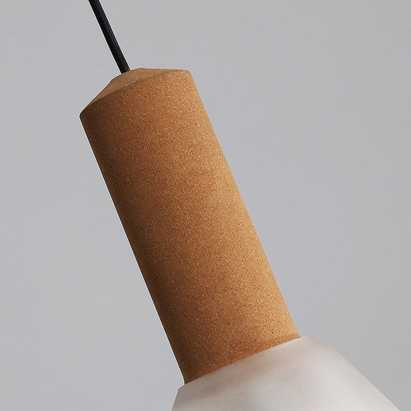 Verre Postmodern Pendant Light 1-Light Copper suspendu plafonnier pour chambre à coucher