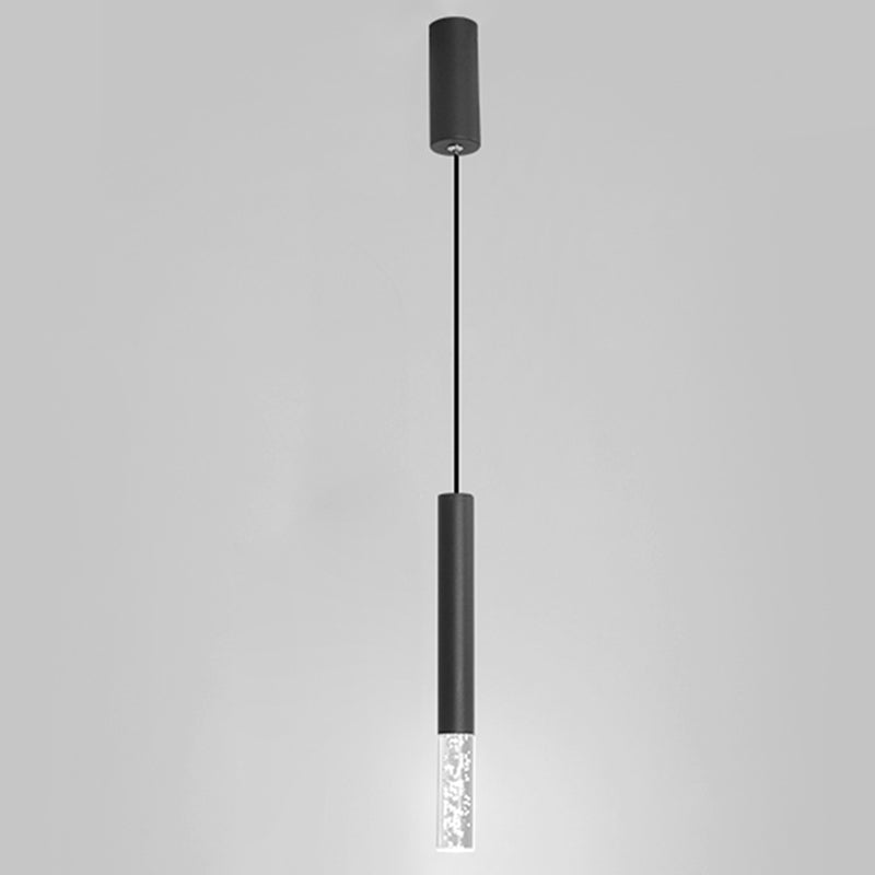 Eigentijdse LED 1-licht plafond hanger licht acryl lineaire hangende lamp voor woonkamer