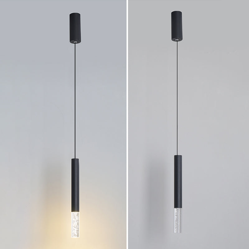 Eigentijdse LED 1-licht plafond hanger licht acryl lineaire hangende lamp voor woonkamer