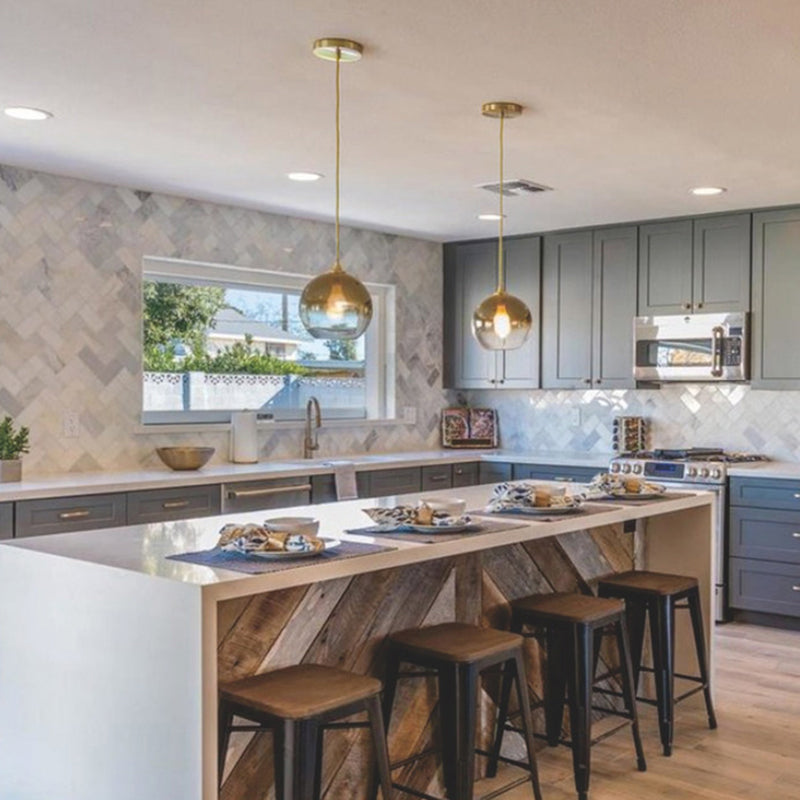 1-Licht-Glas-HABE-Beleuchtungsbehandlung Minimalismus Anhänger Lichtkit für Esszimmer