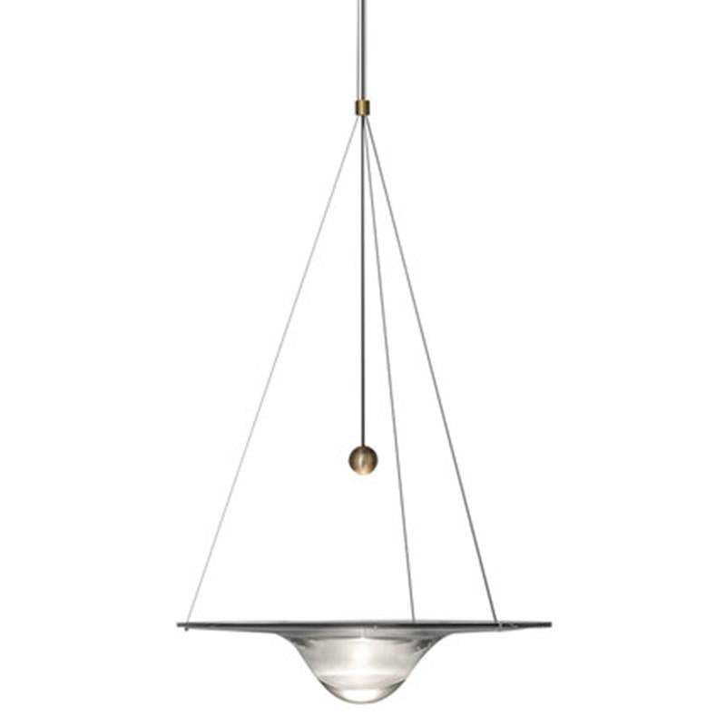 1-Licht klare Glasfederung Anhänger Leicht zeitgenössischem Mini-Anhänger für Esszimmer