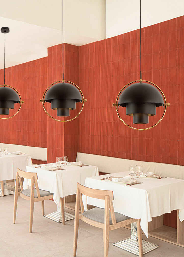 Iron Iron Contemporary sospeso a sospensione Light 1 ciondolo a 1 luce per sala da pranzo