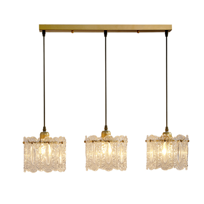 Gold Glass Pendant Lighting Fixtures Minimalism Ceiling Pendant for Dining Room