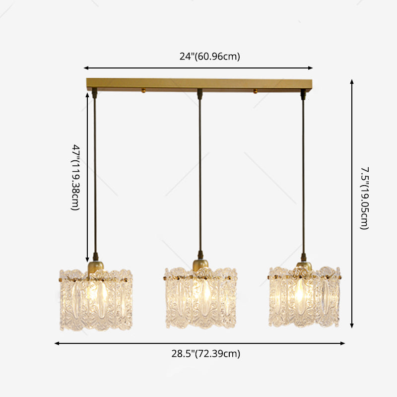 Gold Glass Pendant Lighting Fixtures Minimalism Ceiling Pendant for Dining Room