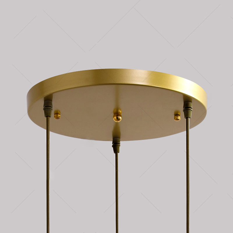 Gold Glass Pendant Lighting Fixtures Minimalism Ceiling Pendant for Dining Room