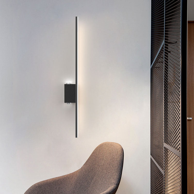 Lámpara de lámpara de montaje de pared lineal moderna lineal lámpara de pared de 1 luces para dormitorio