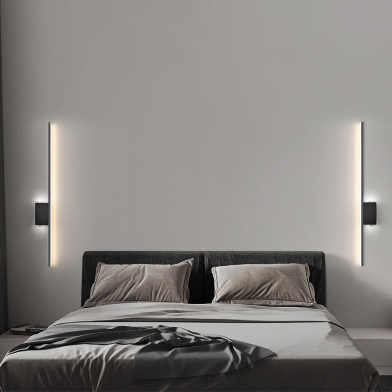 Lámpara de lámpara de montaje de pared lineal moderna lineal lámpara de pared de 1 luces para dormitorio
