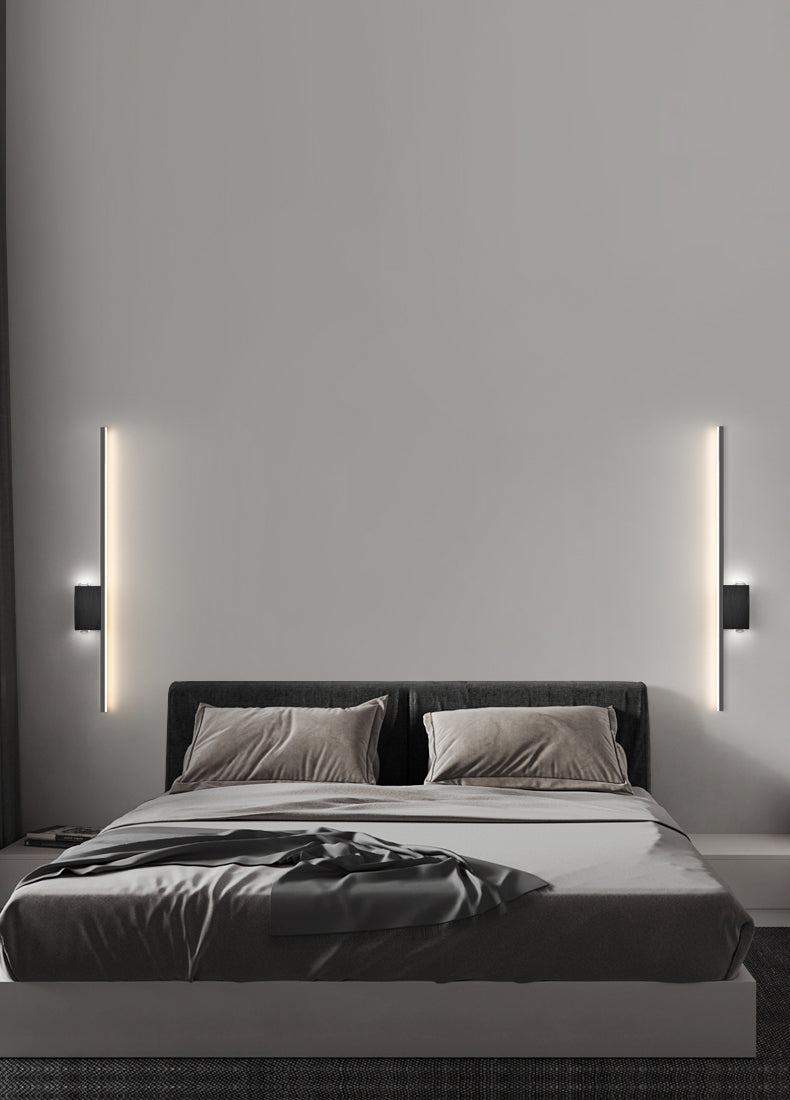 Lámpara de lámpara de montaje de pared lineal moderna lineal lámpara de pared de 1 luces para dormitorio