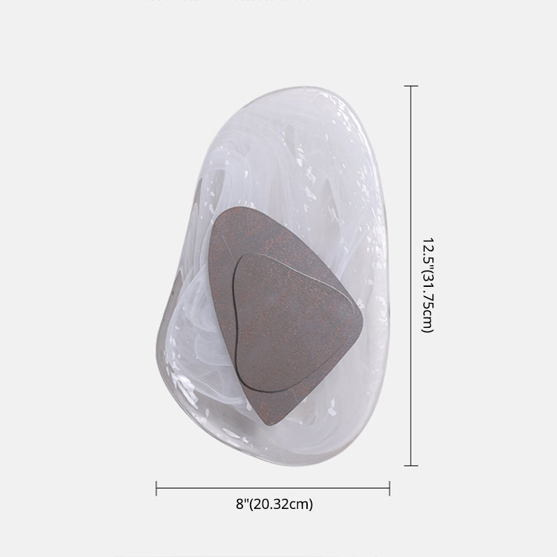 Illuminazione a parete di vetro contemporanea a 1 luce geometrica di sconde per soggiorno