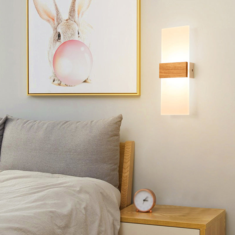 Madera de 1 luces LED LIGHT MODERNA NORDIC SDIPCURA PARA EL DORMITORIO