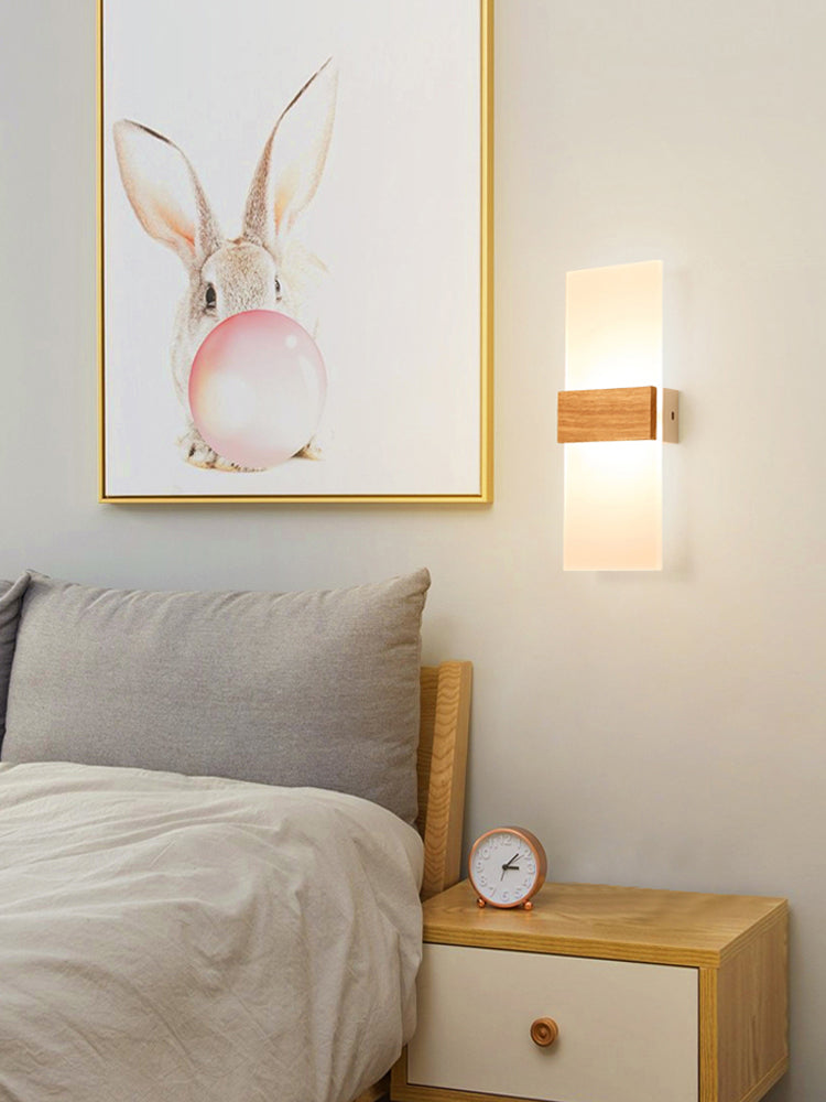 Madera de 1 luces LED LIGHT MODERNA NORDIC SDIPCURA PARA EL DORMITORIO