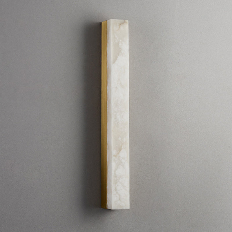Marble Contemporary Wall Sconce 1-Light Linear Wall Mounted Lighting for Living Room