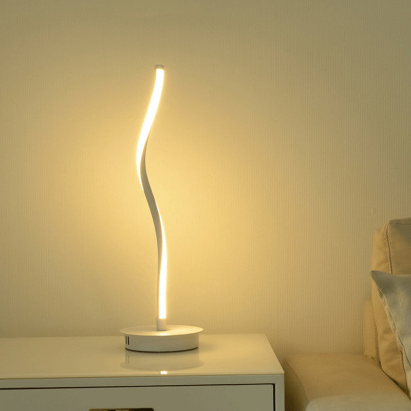 Twisted Table Lamp Simplicity Acrylic Living Room Decorative LED Nightstand Light