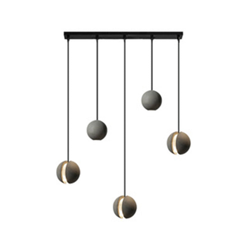 Modern Simplicity Round Ceiling Chandelier Cement Hanging Light for Living Room