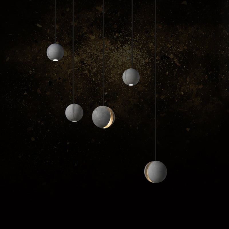 Modern Simplicity Round Ceiling Chandelier Cement Hanging Light for Living Room