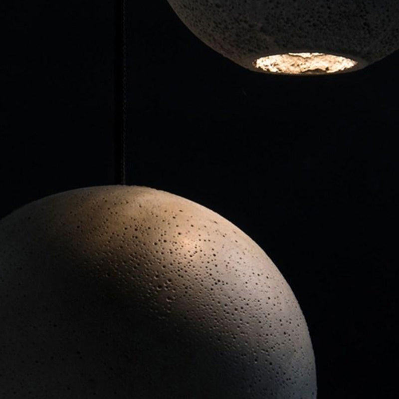 Modern Simplicity Round Ceiling Chandelier Cement Hanging Light for Living Room