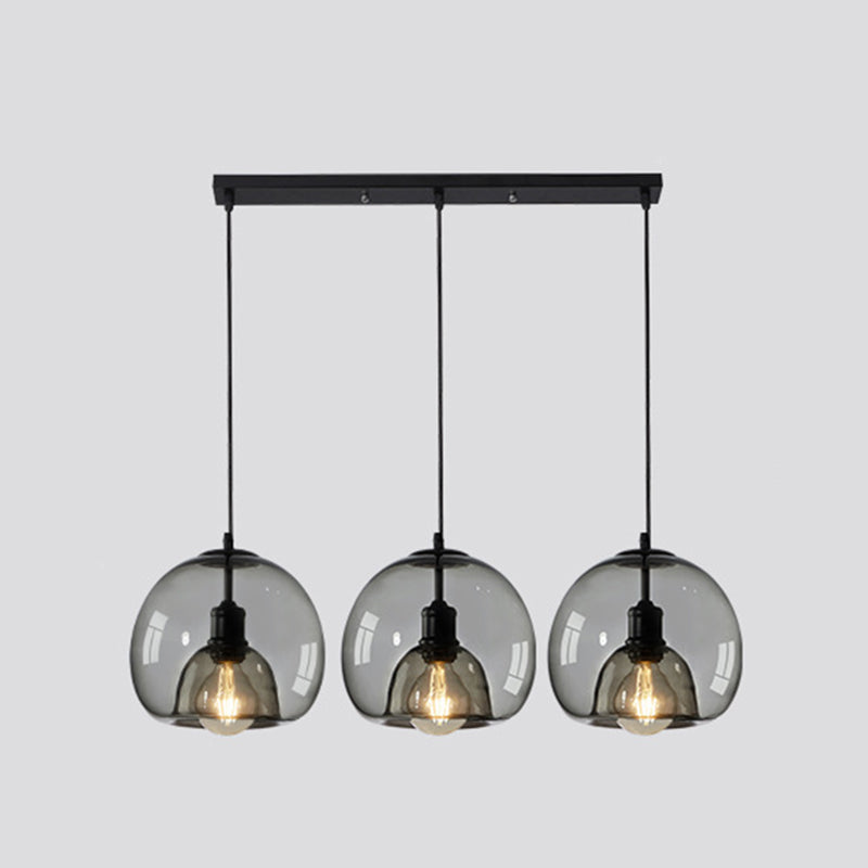 Modern Simplicity Round Cluster Pendant Light Glass Hanging Light for Living Room