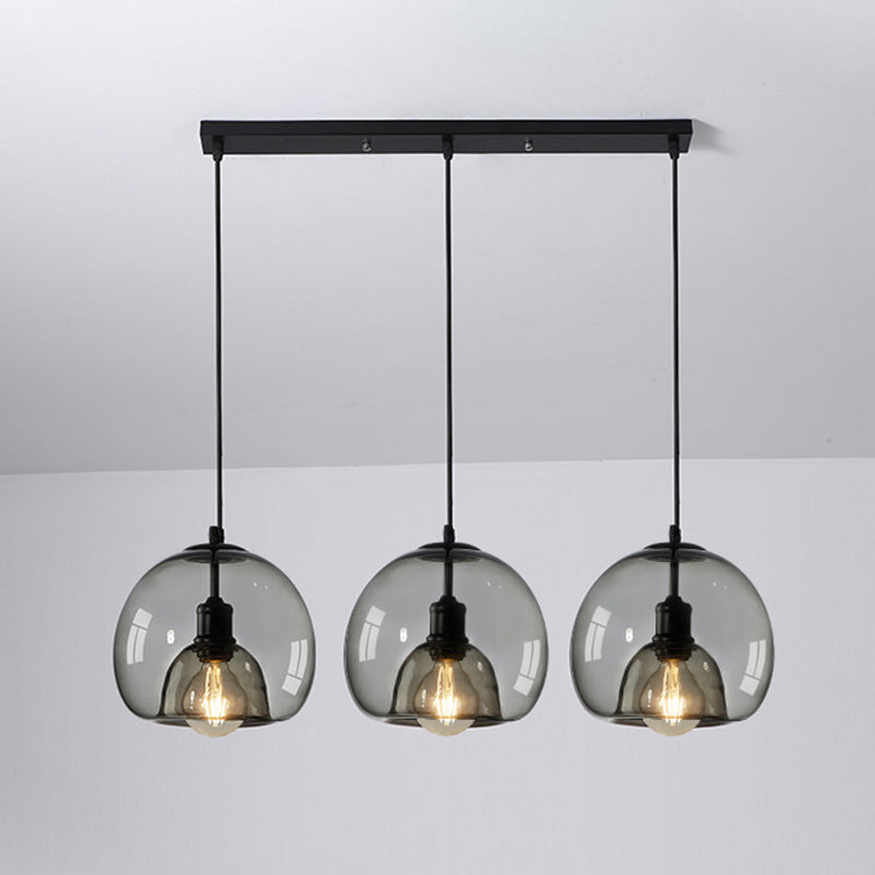 Modern Simplicity Round Cluster Pendant Light Glass Hanging Light for Living Room