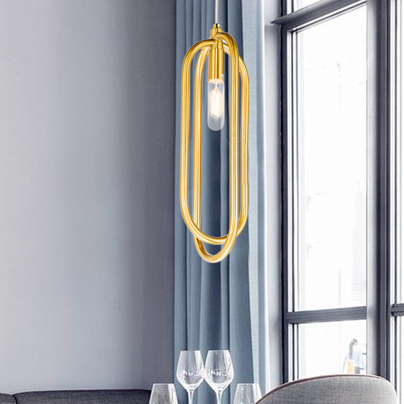 Messing Oval Ring Down Lighting Anhänger modern