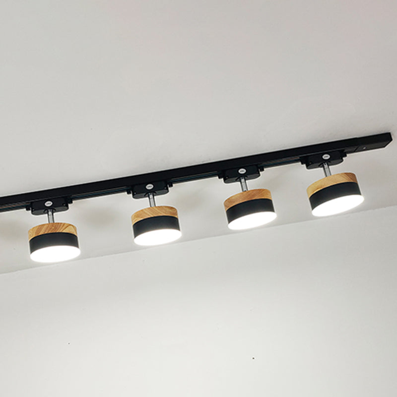 Legno circolare a filo circolare a sfioramento leggero a LED minimalista semifulò lampada a montaggio