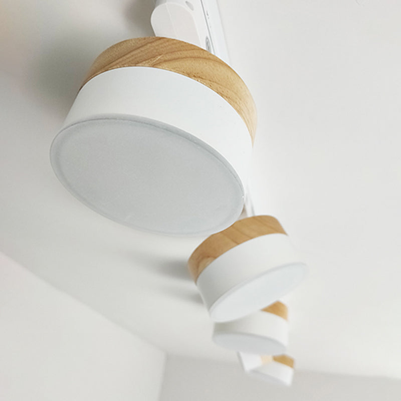 Legno circolare a filo circolare a sfioramento leggero a LED minimalista semifulò lampada a montaggio