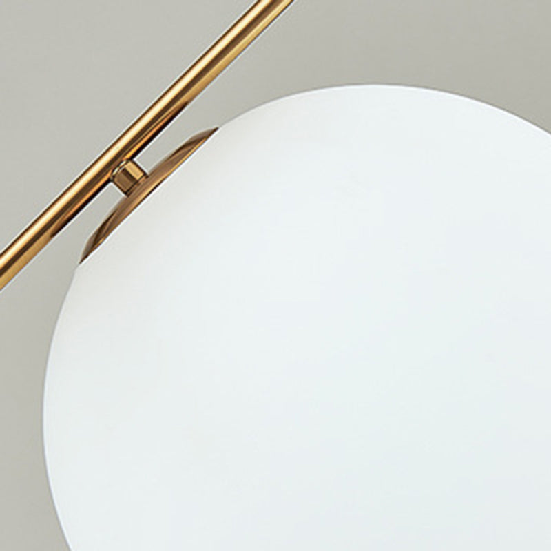 Brass Globe Single Pendant Light in Modern Creative Style Wrought Iron Hanging Lamp with Glass Shade
