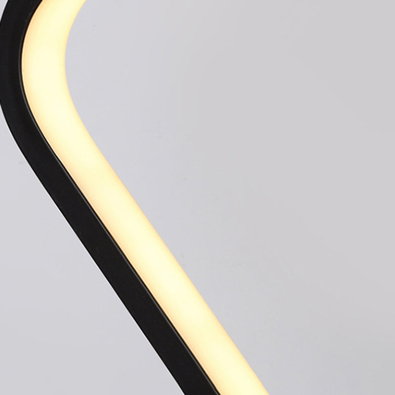Pendre à LED géométrique noire dans la lampe suspendue en aluminium concis moderne avec une teinte en silicone