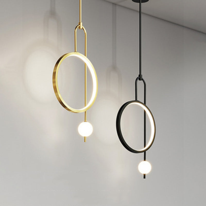 1 Light Ring Pendant Lighting Modern simplicity Acrylic Pendant Ceiling Lights for Restaurant