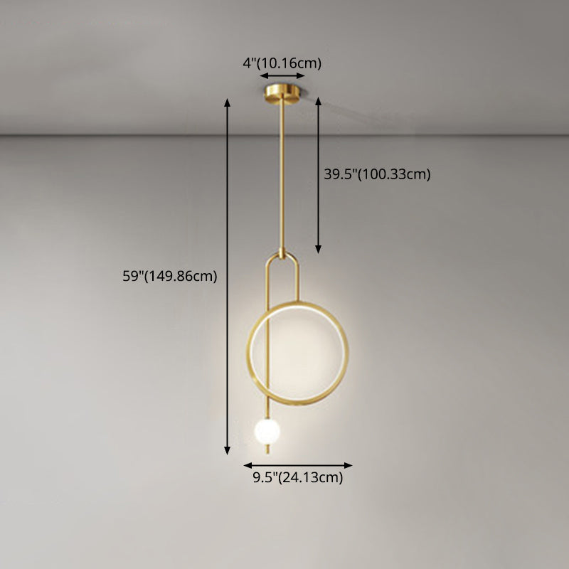 1 Light Ring Pendant Lighting Modern simplicity Acrylic Pendant Ceiling Lights for Restaurant
