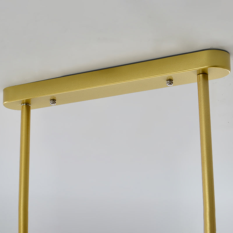 Wrought Iron LED Island Light in Modern Creative Style Glass Globe Pendant Light for Dining Room