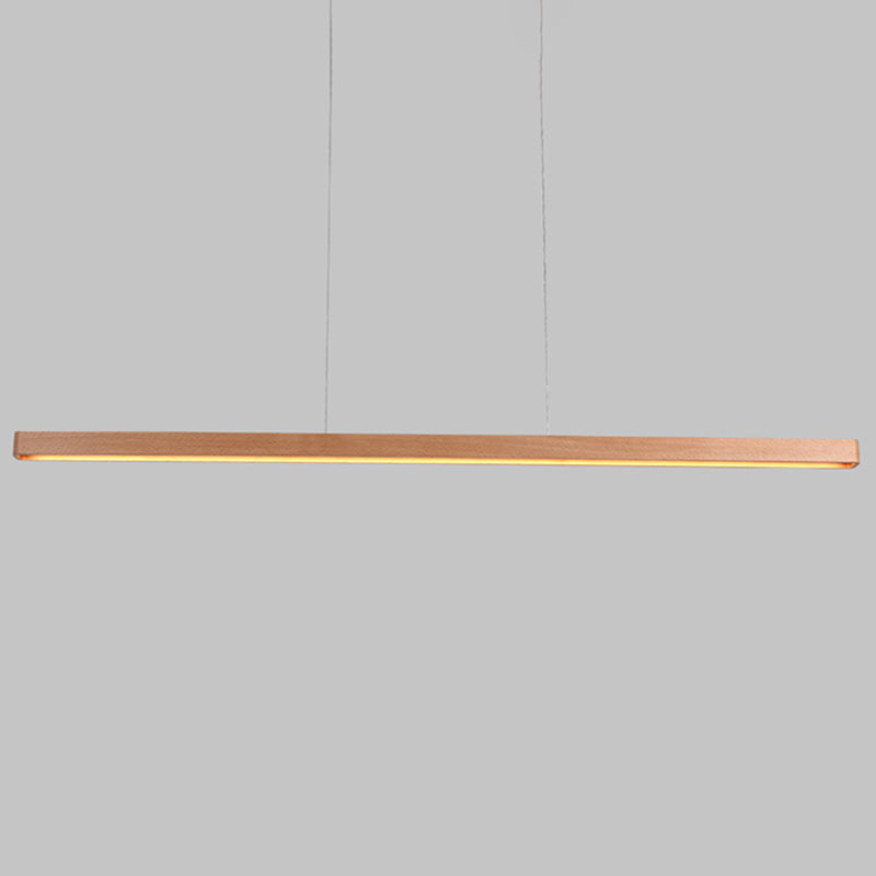 Linear Island Lighting Wood Contemporary Simplicity Pendant Lighting Fixtures for Restaurant
