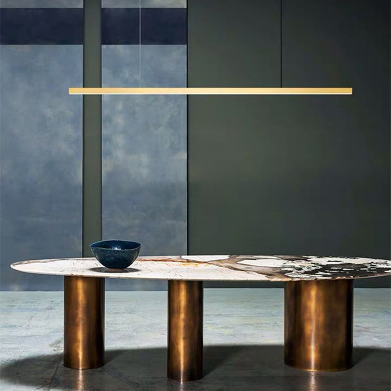 Modern Simplicity Round Chandelier Lamp Aluminum Hanging Pendant Lights for Restaurant