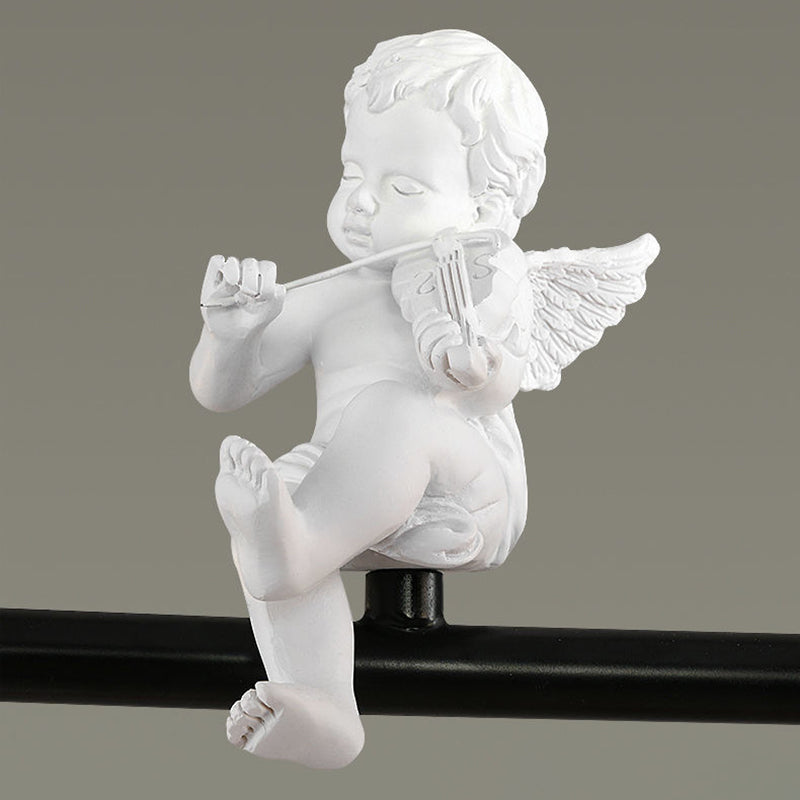 Ball Glass Island Lighting Fixture Nordic Style Island Chandelier Light with Angel Decor