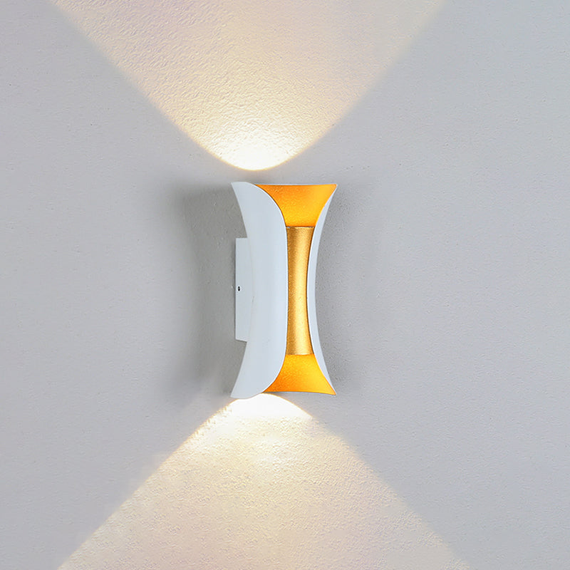 Modern Creative LED Wall Lamp Aluminium Geometric Wall Sconce with Glass Shade
