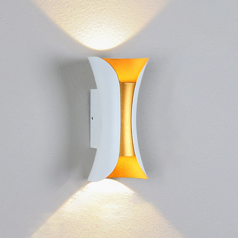Modern Creative LED Wall Lamp Aluminium Geometric Wall Sconce with Glass Shade